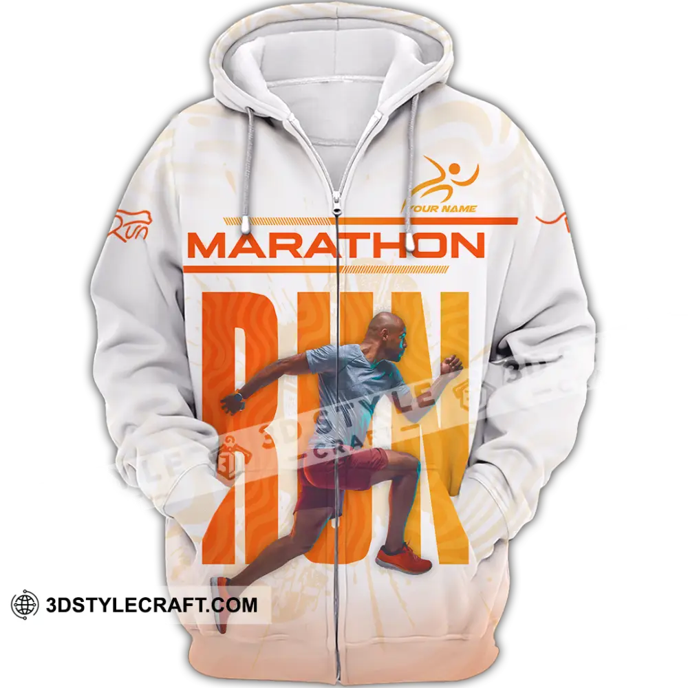 Unisex Shirt - Custom Marathon 3D Shirt Zipper Hoodie / S T-shirt
