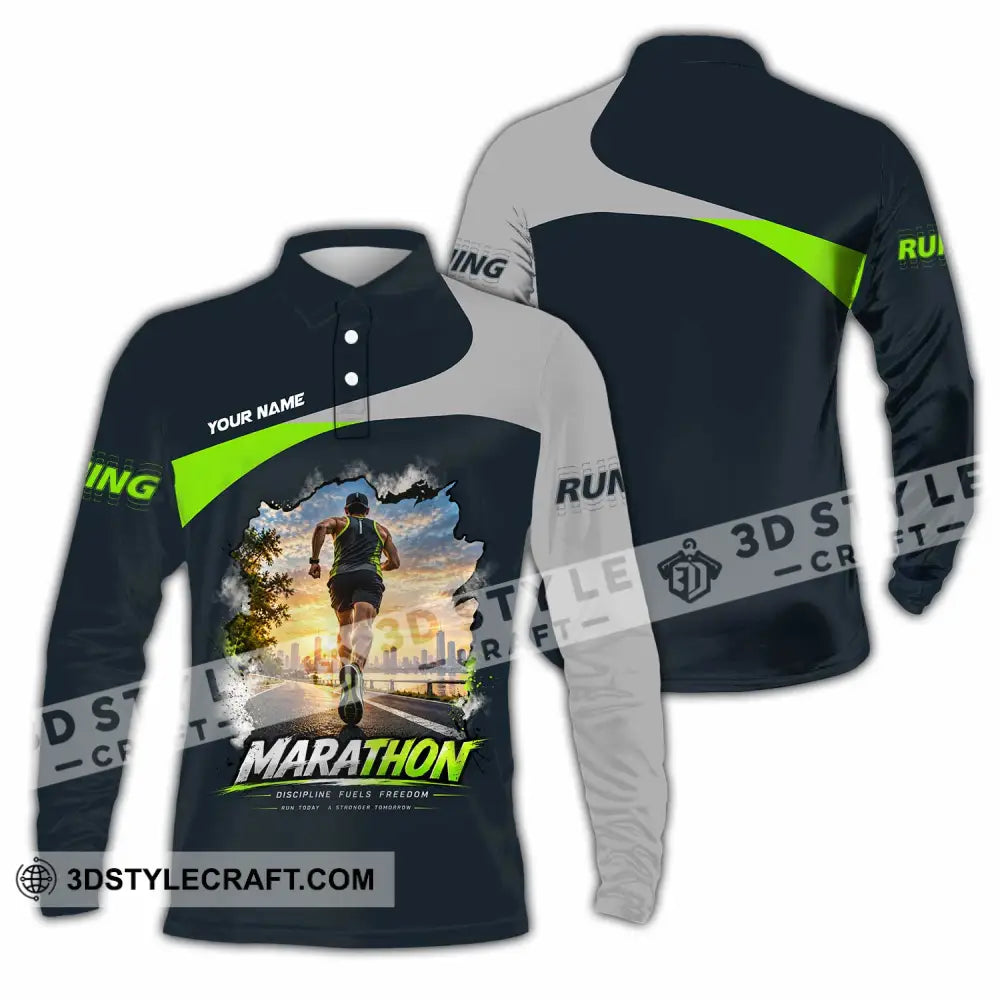 Unisex Shirt - Custom Marathon Shirt - Long Sleeve Polo / S - T-shirt