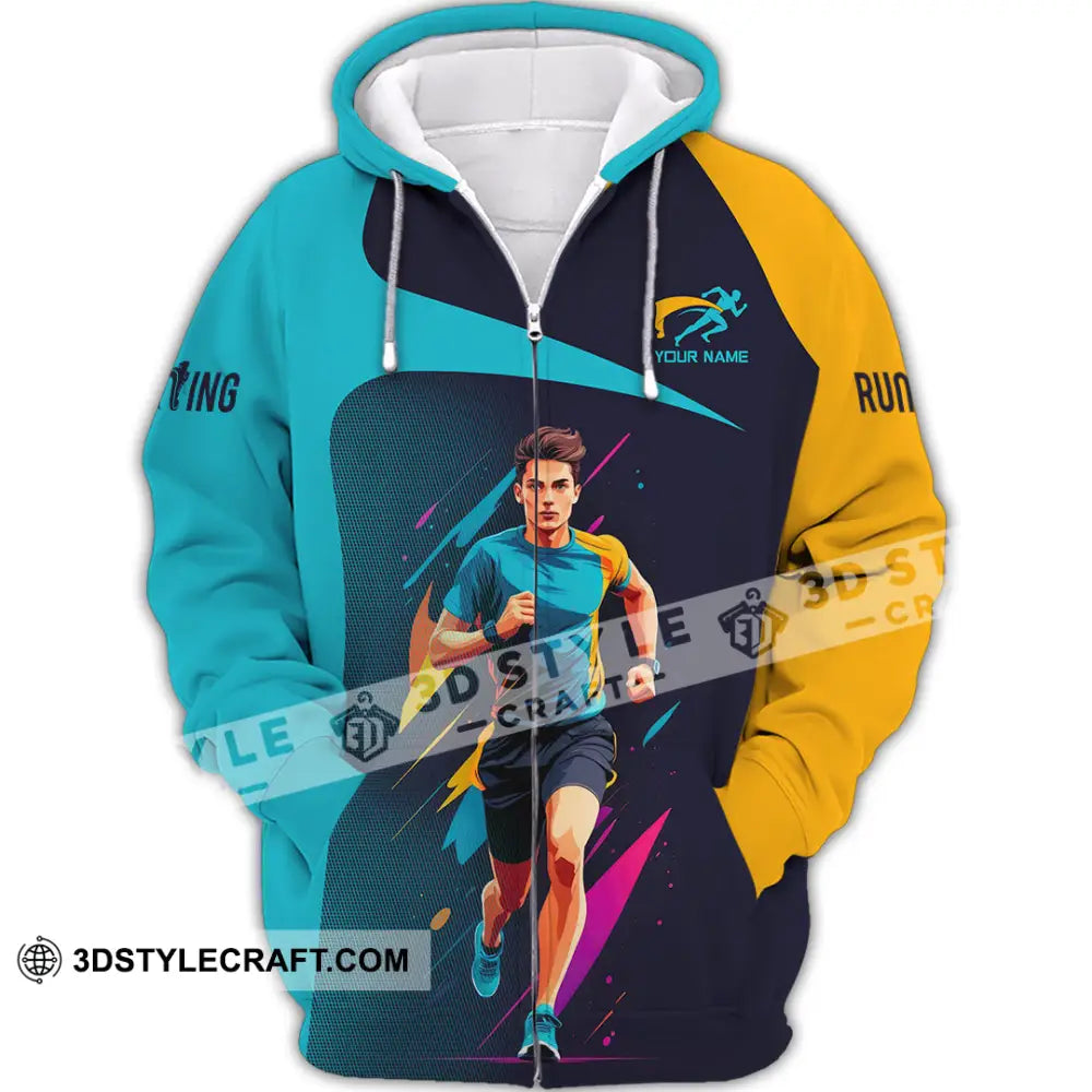 Unisex Shirt - Custom Marathon Running Lover Sport Shirt Zipper Hoodie / S T-shirt