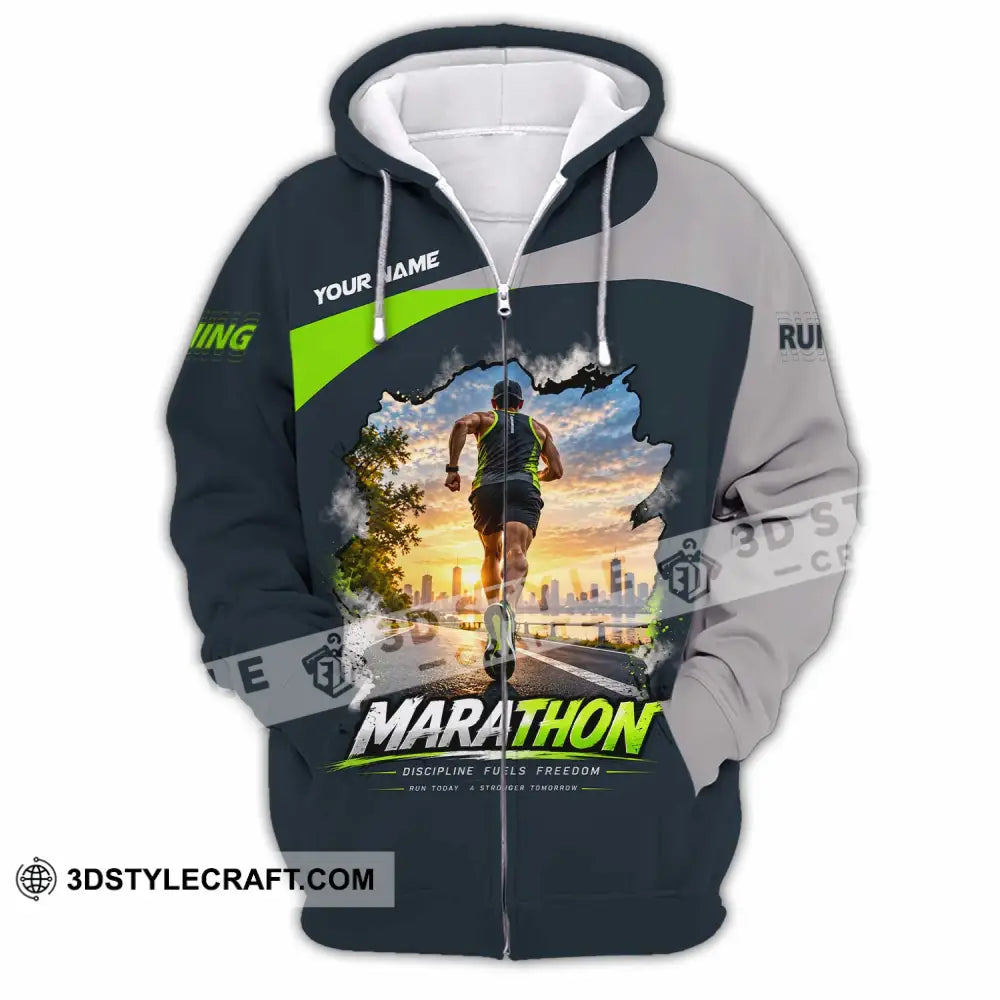 Unisex Shirt - Custom Marathon Shirt - Zipper Hoodie / S - T-shirt