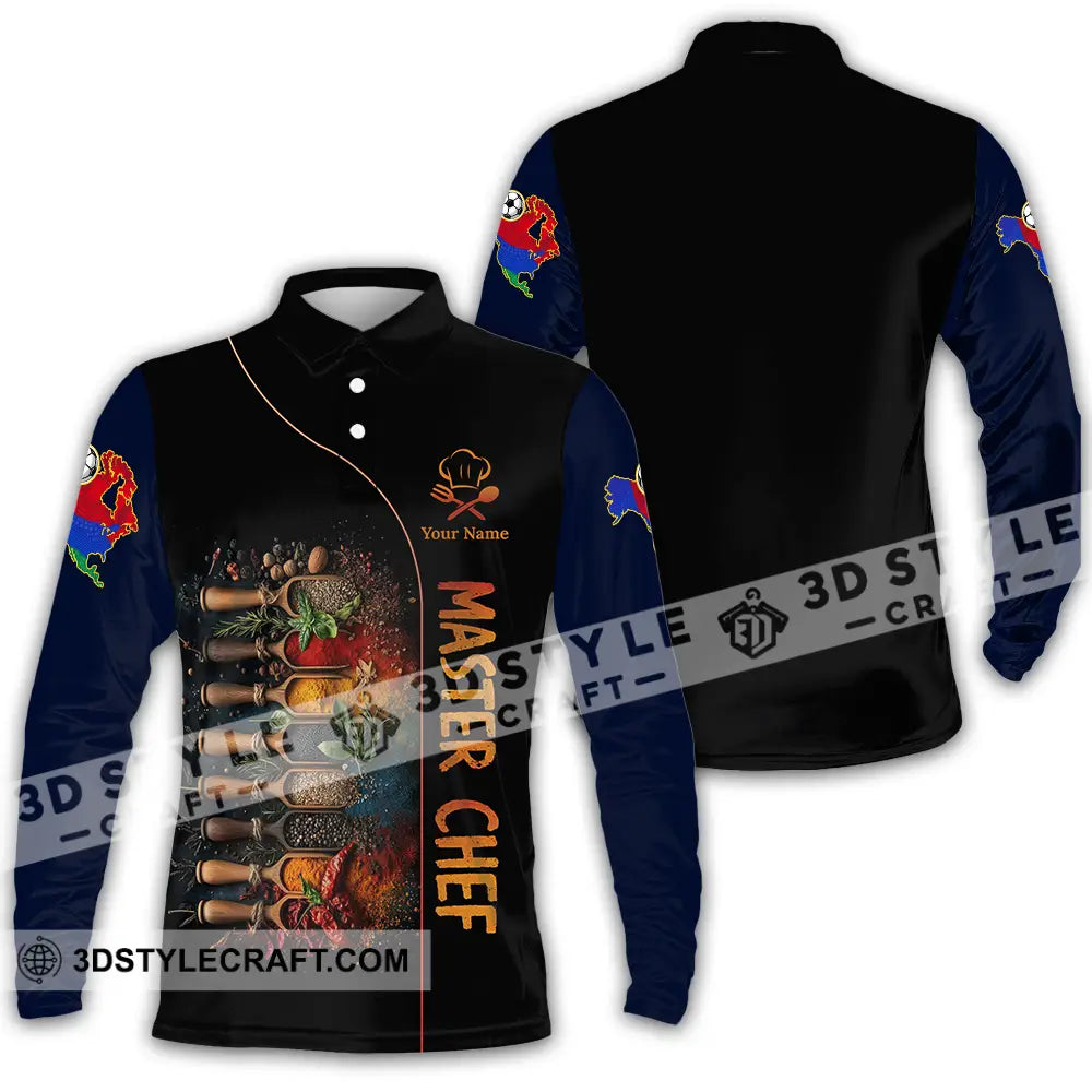 Unisex Shirt - Custom Master Chef 3D Shirt Long Sleeve Polo / S T-shirt