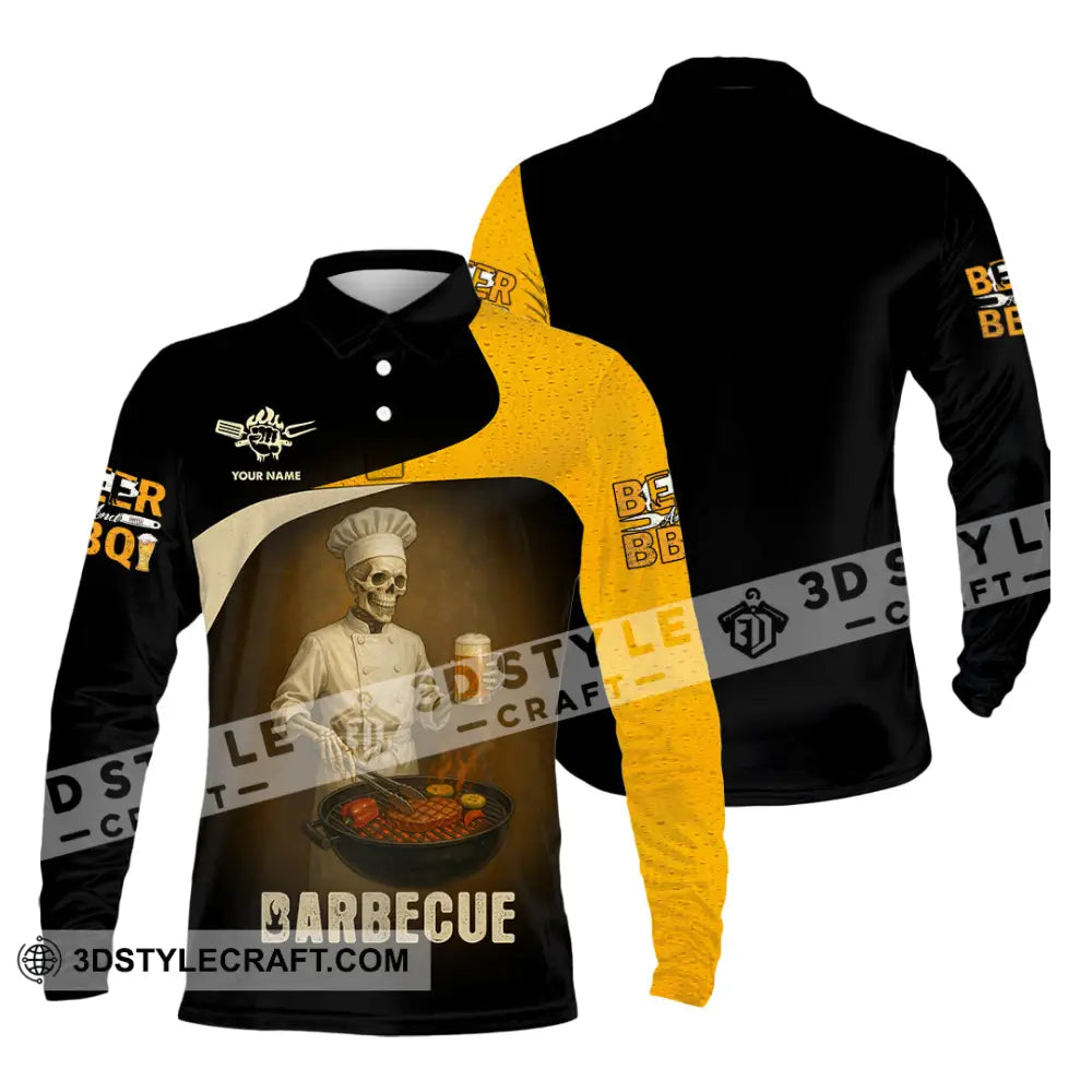 Unisex Shirt - Custom Master Chef Barbecue Shirt Long Sleeve Polo / S T-shirt