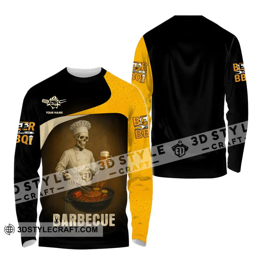 Unisex Shirt - Custom Master Chef Barbecue Shirt Long Sleeve Shirt / S T-shirt