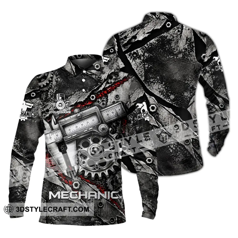 Unisex Shirt - Custom Mechanic Shirt - Long Sleeve Polo / S - T-shirt