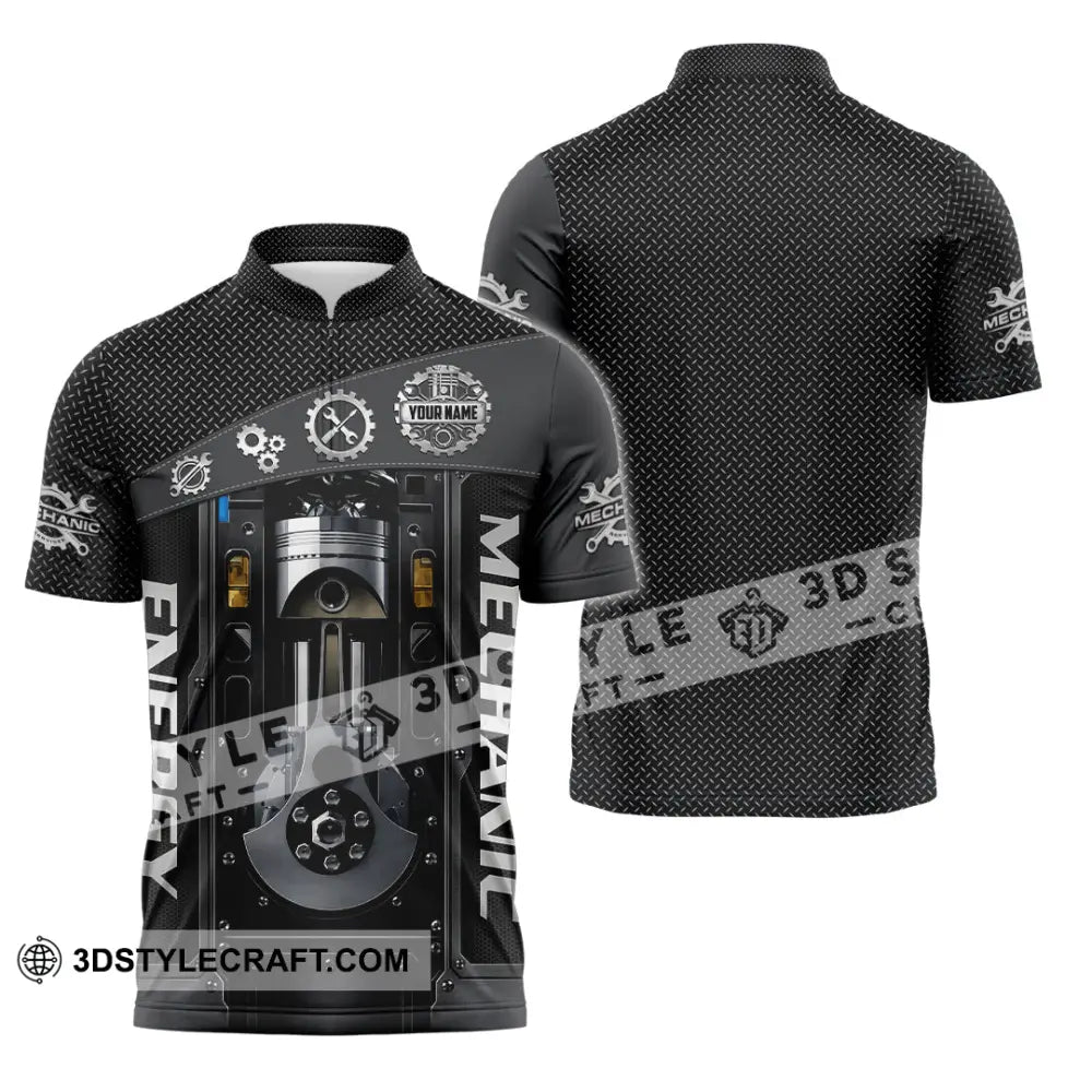 Unisex Shirt - Custom Mechanical Energy Shirt - Zipper Polo Shirt / S - T-shirt