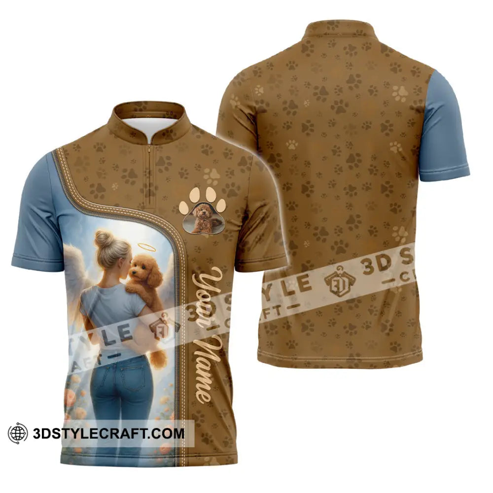 Unisex Shirt - Custom Memorial Pet Lover Shirt Zipper Polo Shirt / S T-shirt