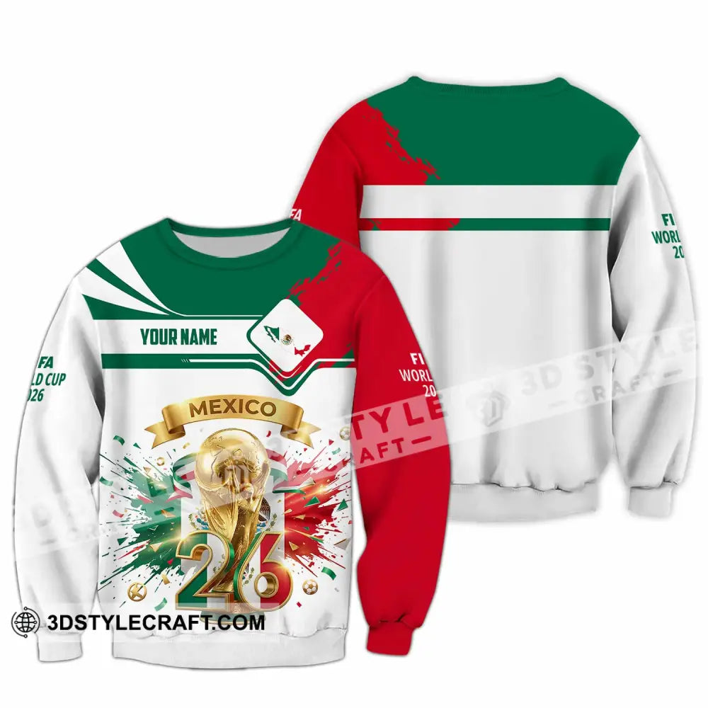 Unisex Shirt - Custom Mexico FIFA World Cup 2026 3D Shirt Long Sleeve / S T-shirt