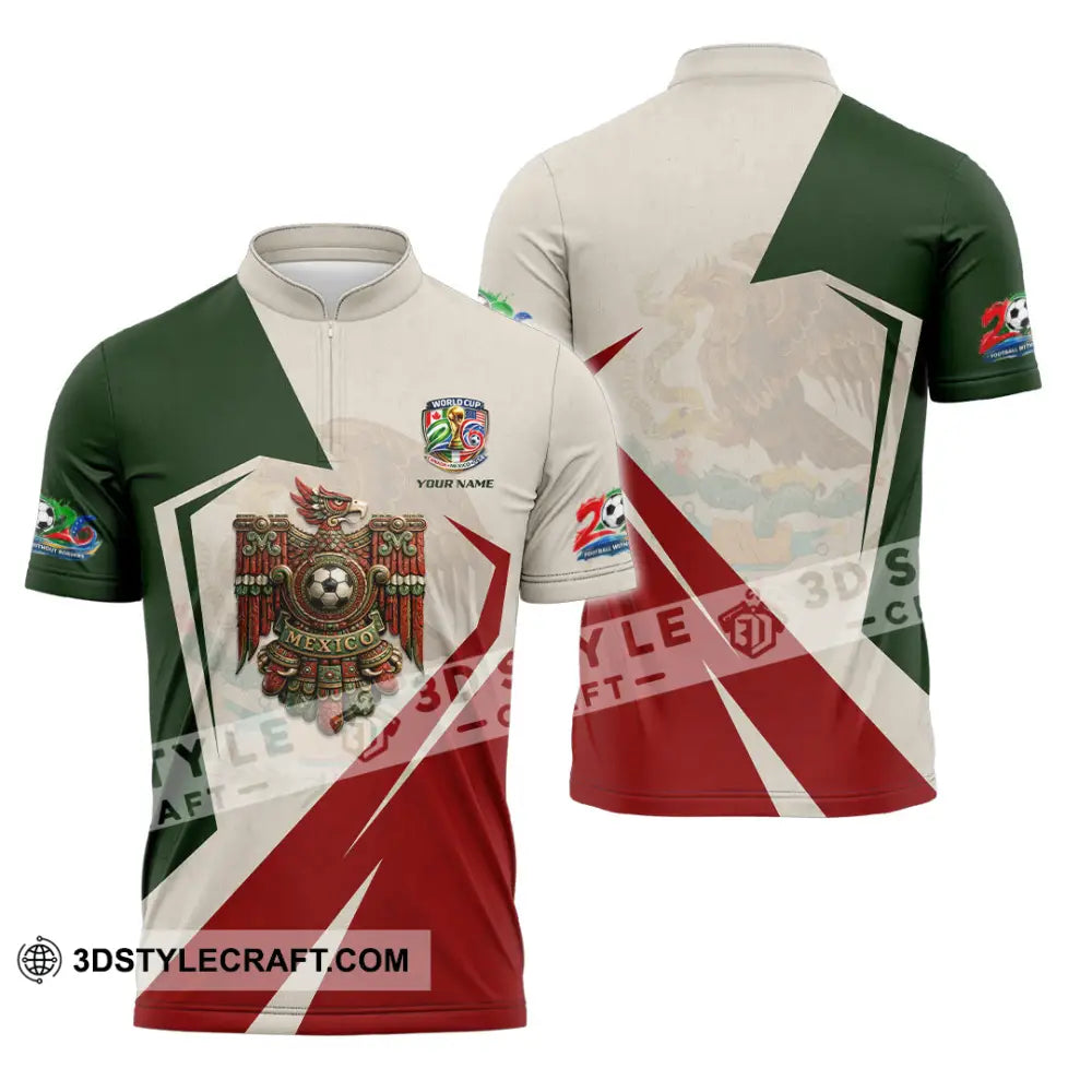 Unisex Shirt - Custom Mexico FIFA World Cup 2026 Shirt Zipper Polo Shirt / S T-shirt