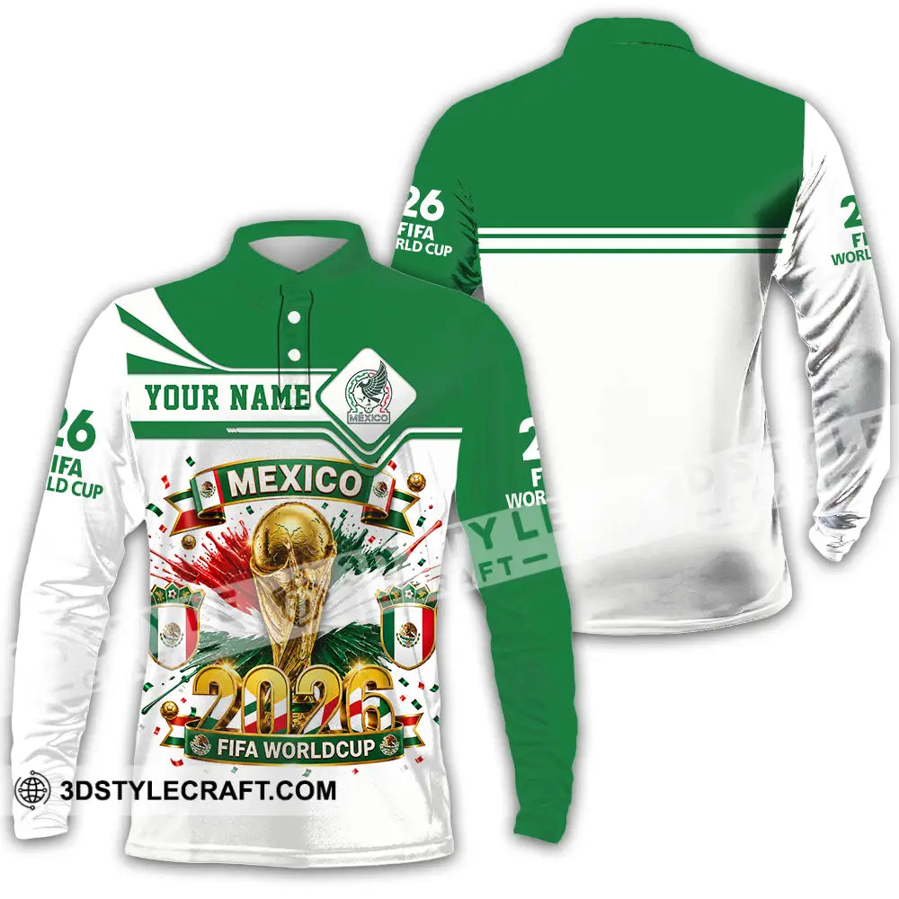 Unisex Shirt - Custom Mexico World Cup 2026 Shirt - Long Sleeve Polo / S - T-shirt