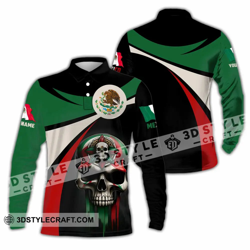 Unisex Shirt - Custom Mexico Shirt Long Sleeve Polo / S T-shirt