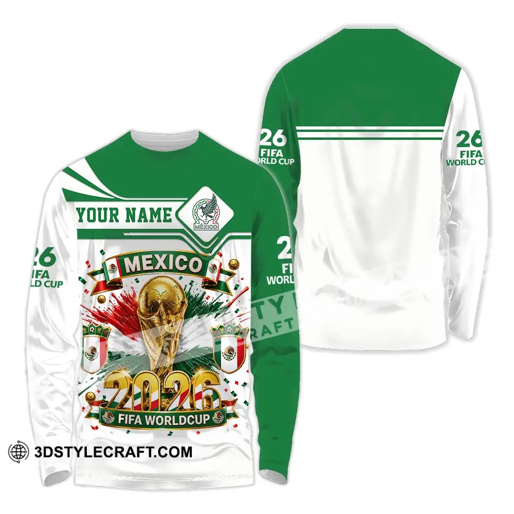 Unisex Shirt - Custom Mexico World Cup 2026 Shirt - Long Sleeve Shirt / S - T-shirt