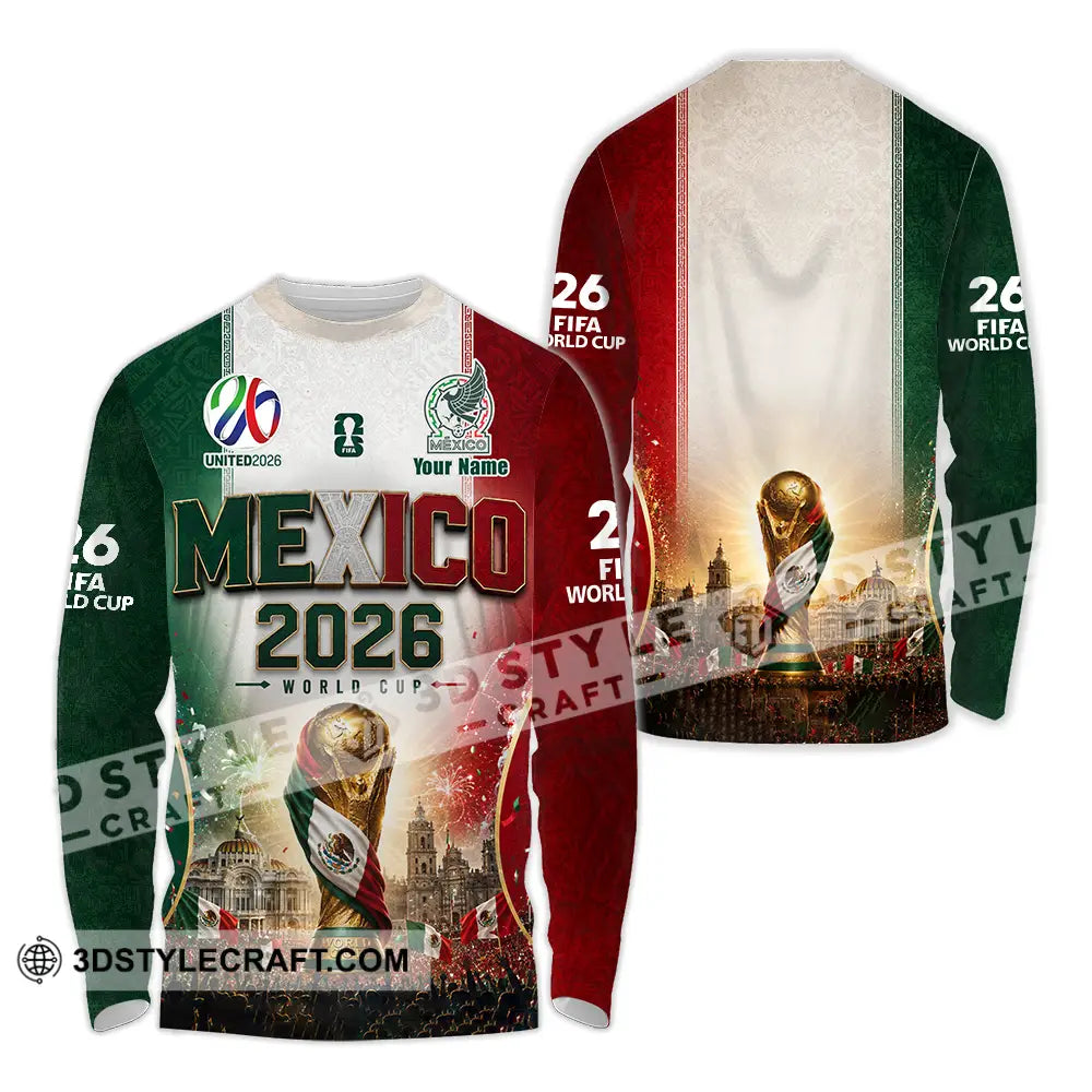 Unisex Shirt - Custom Mexico World Cup 2026 Shirt - Long Sleeve Shirt / S - T-shirt