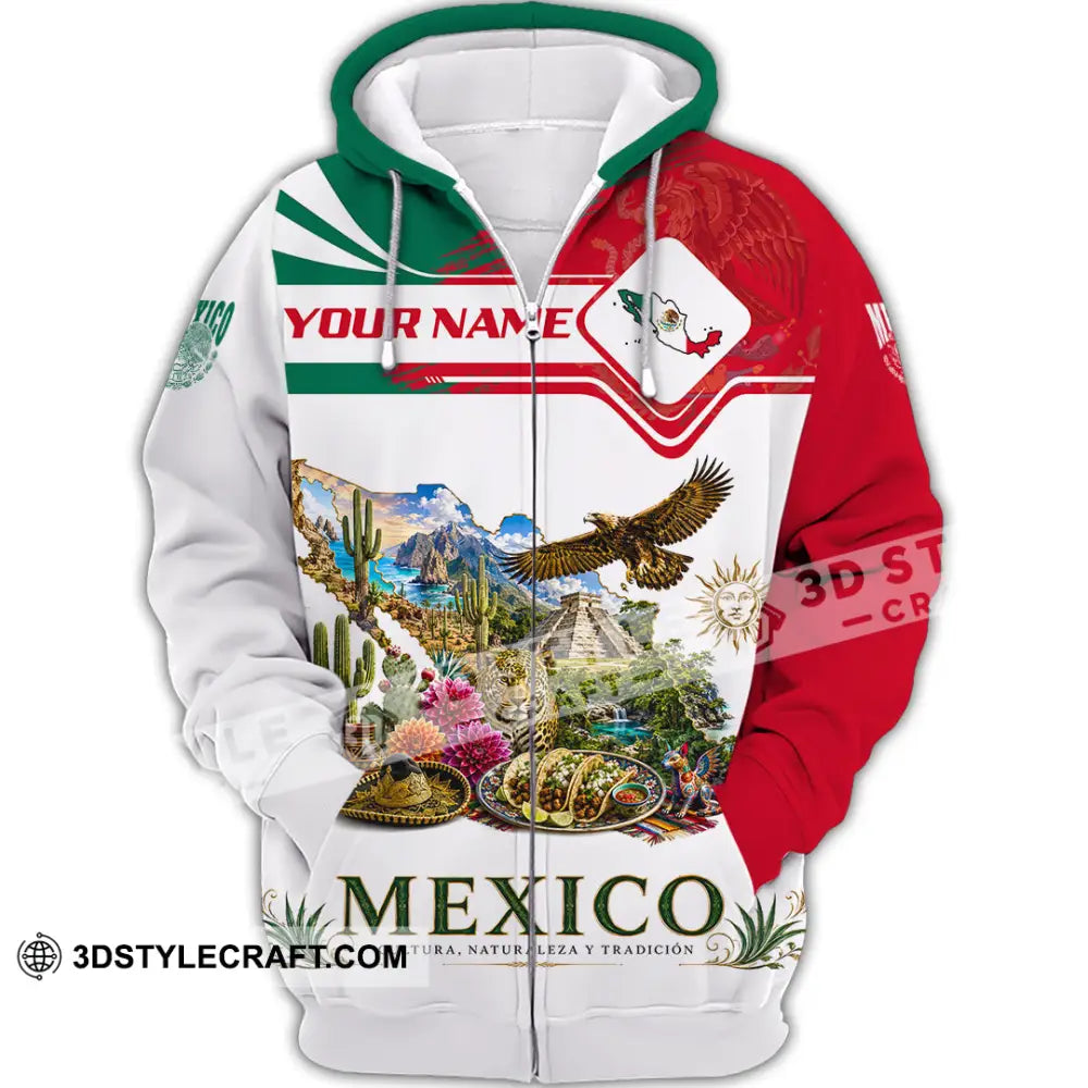 Unisex Shirt - Custom Mexico Shirt - Zipper Hoodie / S - T-shirt