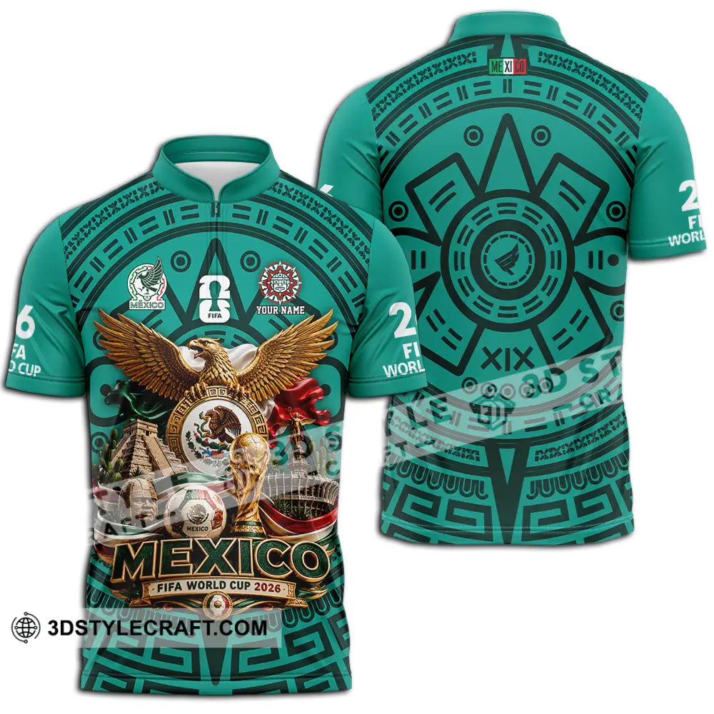 Unisex Shirt - Custom Mexico World Cup 2026 Shirt - Zipper Polo Shirt / S - T-shirt