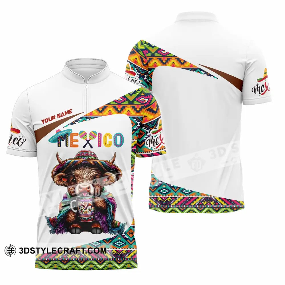 Unisex Shirt - Custom Mexico Shirt Zipper Polo Shirt / S T-shirt