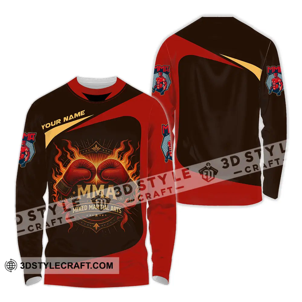 Unisex Shirt - Custom Mixed Martial Arts MMA Lover Shirt Long Sleeve Shirt / S T-shirt