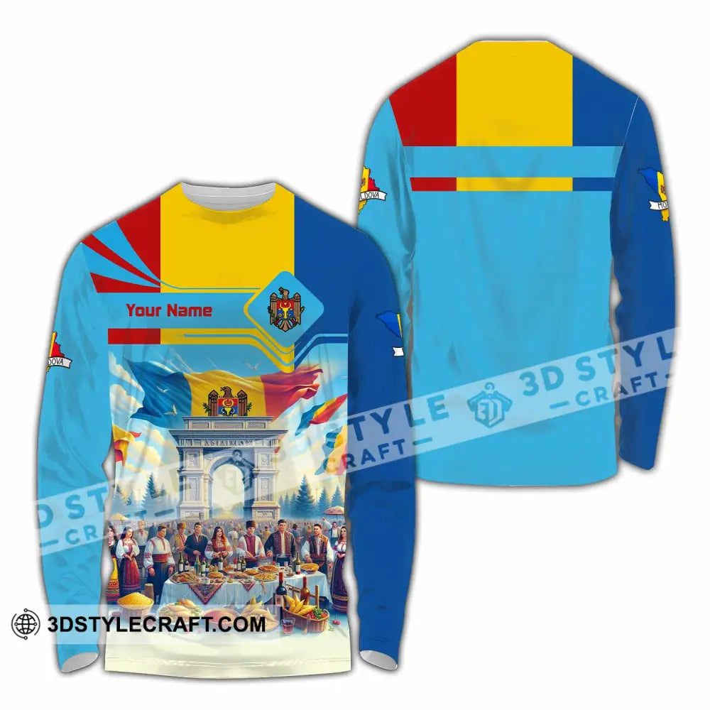 Unisex Shirt - Custom Moldova Shirt - Long Sleeve Shirt / S - T-shirt