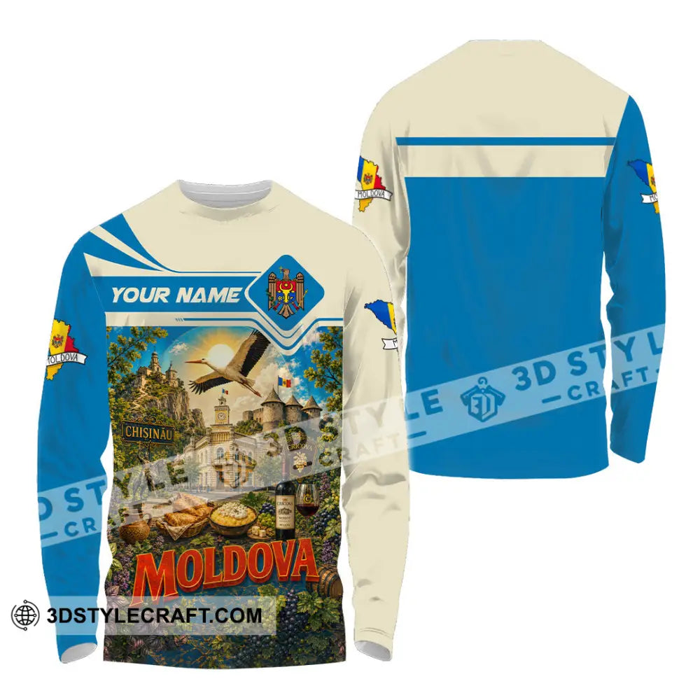 Unisex Shirt - Custom Moldova Shirt - Long Sleeve Shirt / S - T-shirt