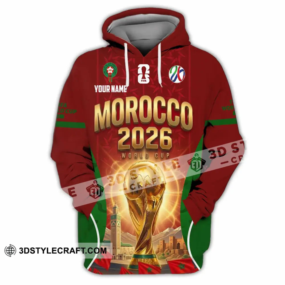 Unisex Shirt - Custom Morocco World Cup 2026 Shirt - Hoodie / S - T-shirt