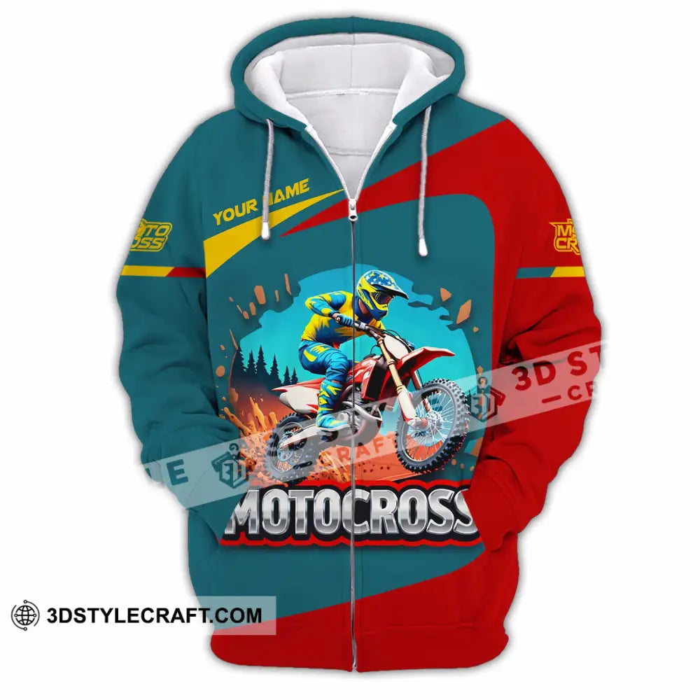 Unisex Shirt - Custom Motocross Shirt Zipper Hoodie / S T-shirt