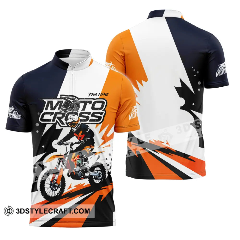 Unisex Shirt - Custom Motocross Shirt - Zipper Polo Shirt / S - T-shirt