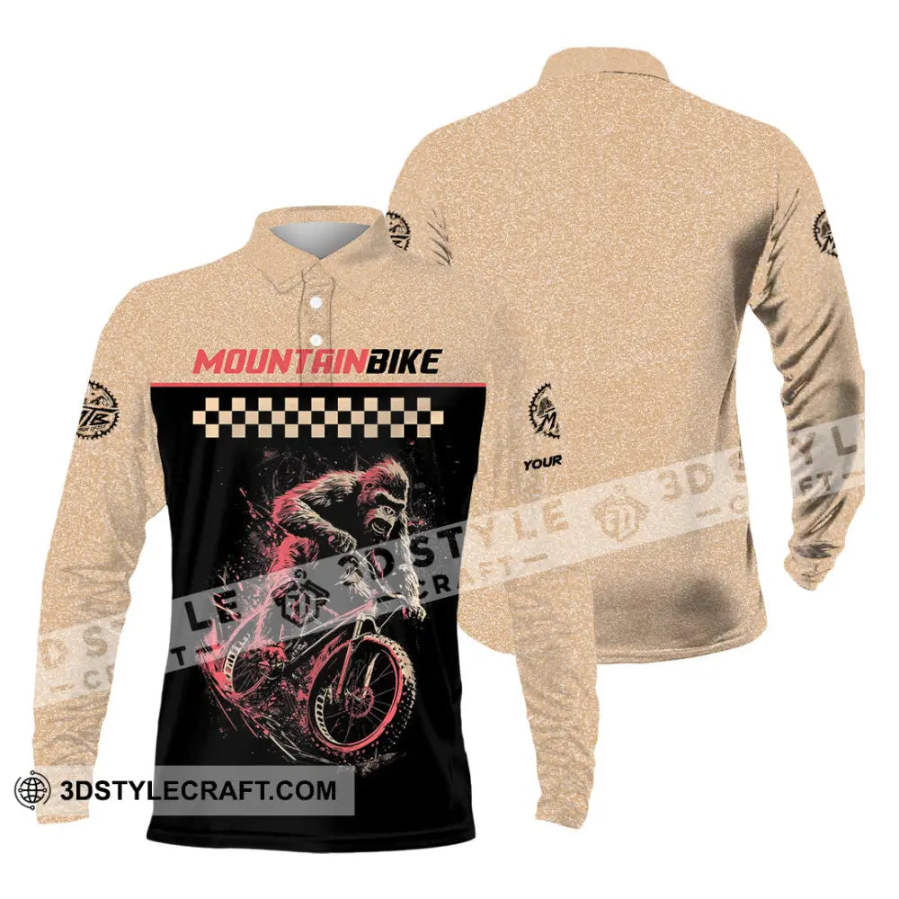 Unisex Shirt Custom Mountain Bike Shirt Long Sleeve Polo / S T shirt