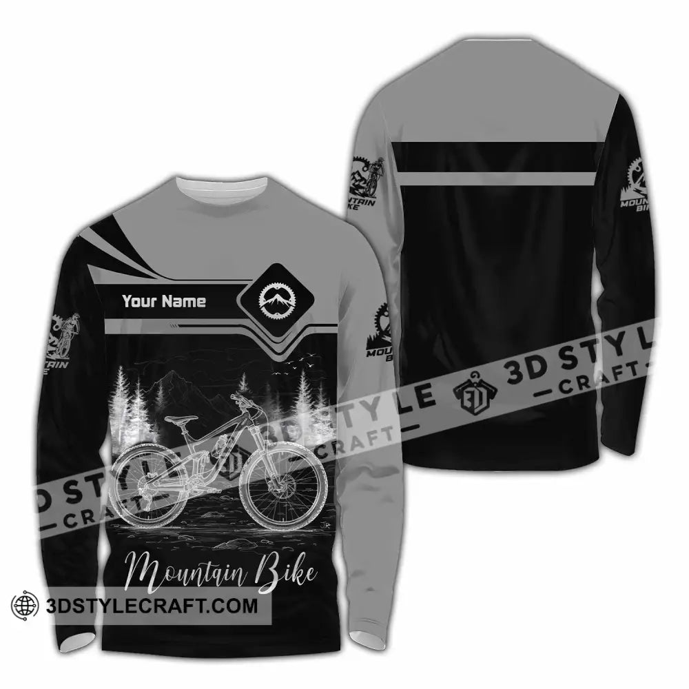 Unisex Shirt - Custom Mountain Bike Shirt - Long Sleeve Shirt / S - T-shirt