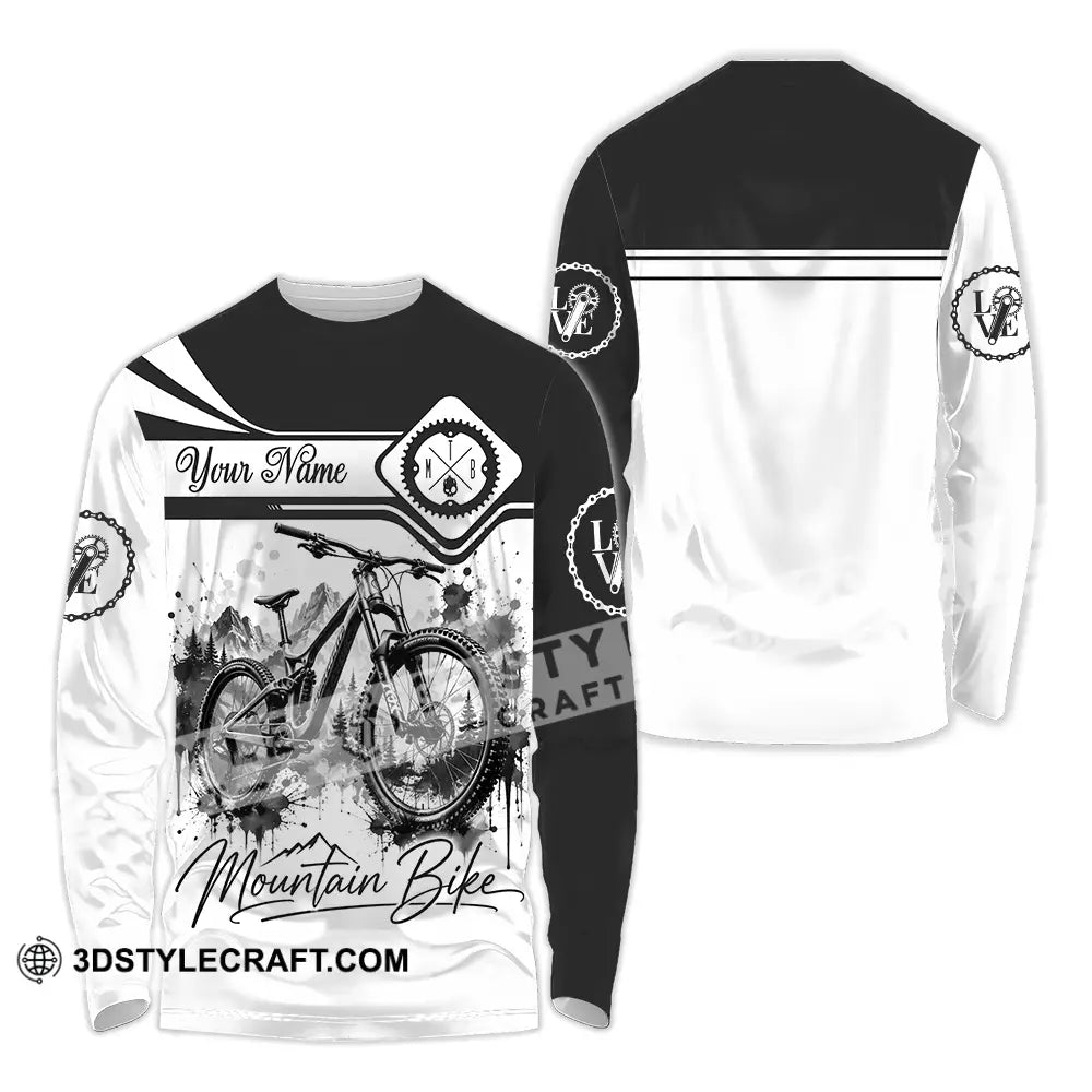 Unisex Shirt - Custom Mountain Bike Shirt - Long Sleeve Shirt / S - T-shirt