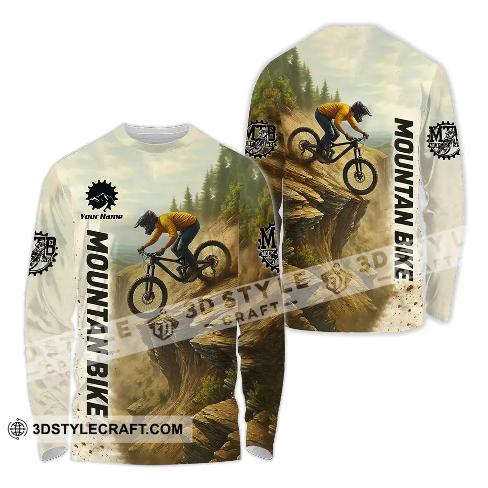 Unisex Shirt - Custom Mountain Bike Shirt Long Sleeve Shirt / S T-shirt