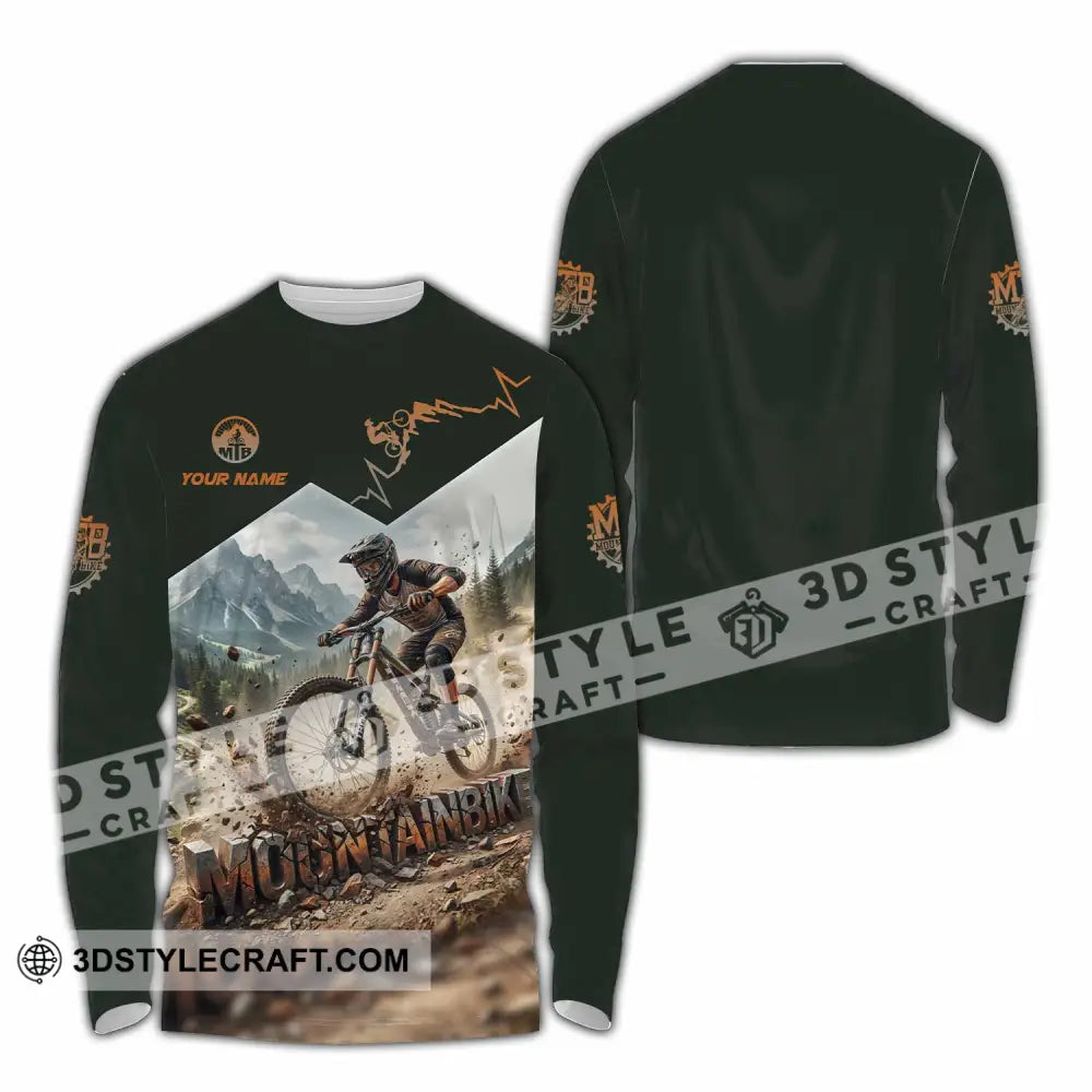 Unisex Shirt - Custom Mountain Bike Shirt - Long Sleeve Shirt / S - T-shirt