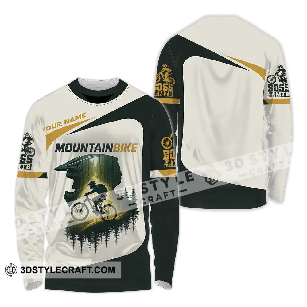 Unisex Shirt - Custom Mountain Bike Shirt Long Sleeve Shirt / S T-shirt