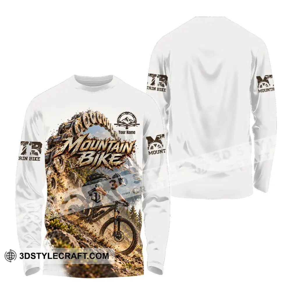 Unisex Shirt - Custom Mountain Bike Shirt - Long Sleeve Shirt / S - T-shirt