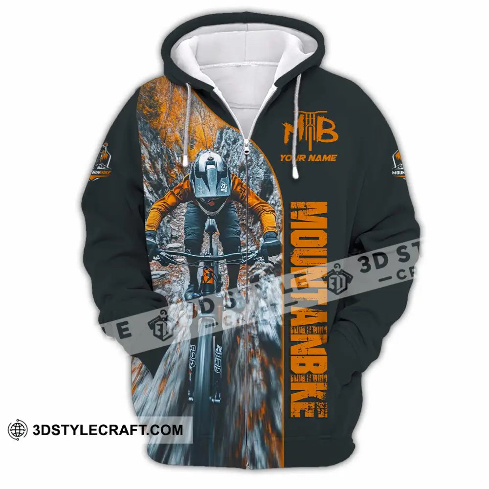 Unisex Shirt - Custom Mountain Bike Shirt Zipper Hoodie / S T-shirt