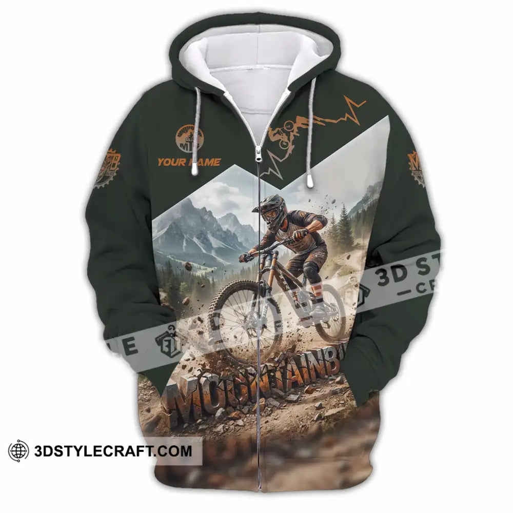 Unisex Shirt - Custom Mountain Bike Shirt - Zipper Hoodie / S - T-shirt