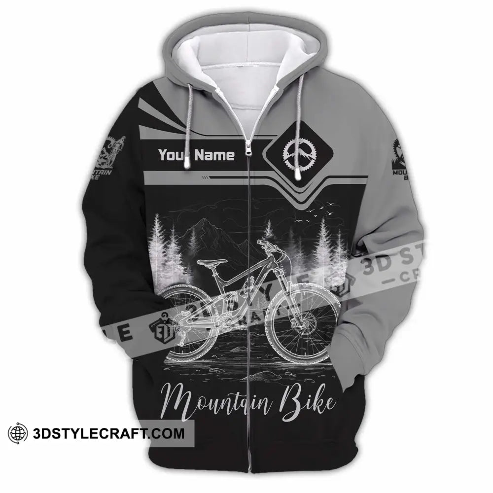 Unisex Shirt - Custom Mountain Bike Shirt - Zipper Hoodie / S - T-shirt