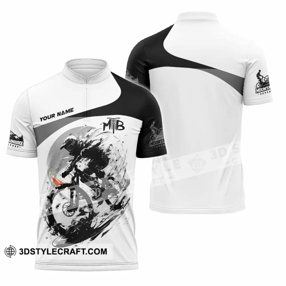 Unisex Shirt Custom Mountain Bike Shirt Zipper Polo Shirt / S T shirt