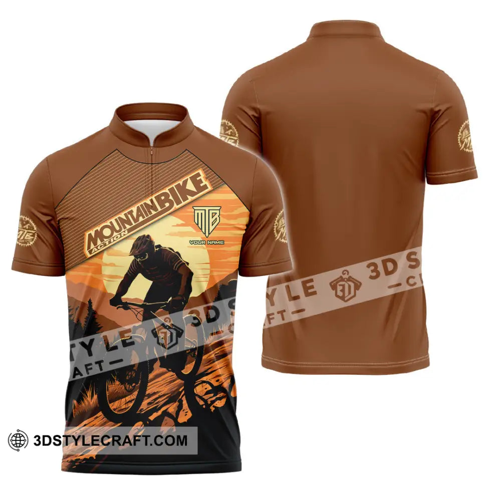 Unisex Shirt Custom Mountain Bike Shirt Zipper Polo Shirt / S T shirt
