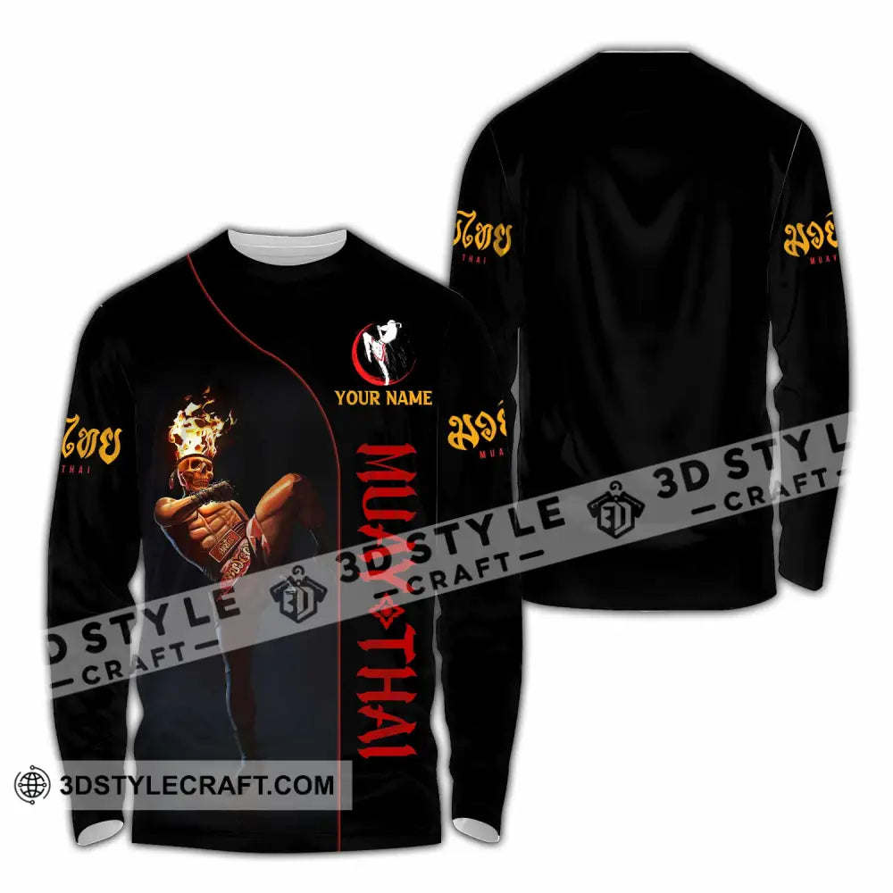 Unisex Shirt - Custom Muay Thai 3D Shirt Long Sleeve Shirt / S T-shirt