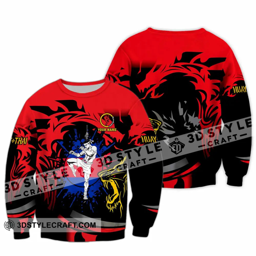 Unisex Shirt - Custom Muay Thai 3D Shirt Long Sleeve / S T-shirt