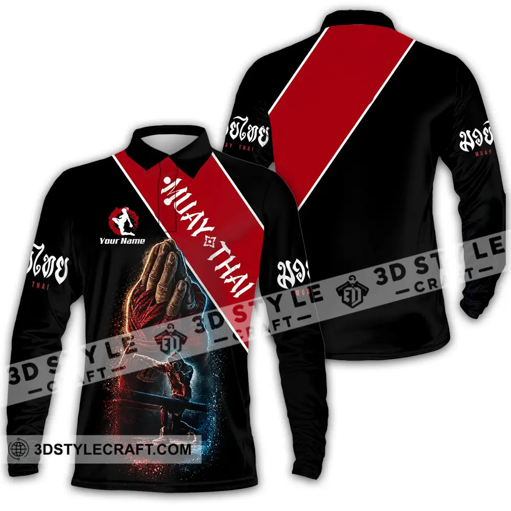 Unisex Shirt - Custom Muay Thai Shirt - Long Sleeve Polo / S - T-shirt