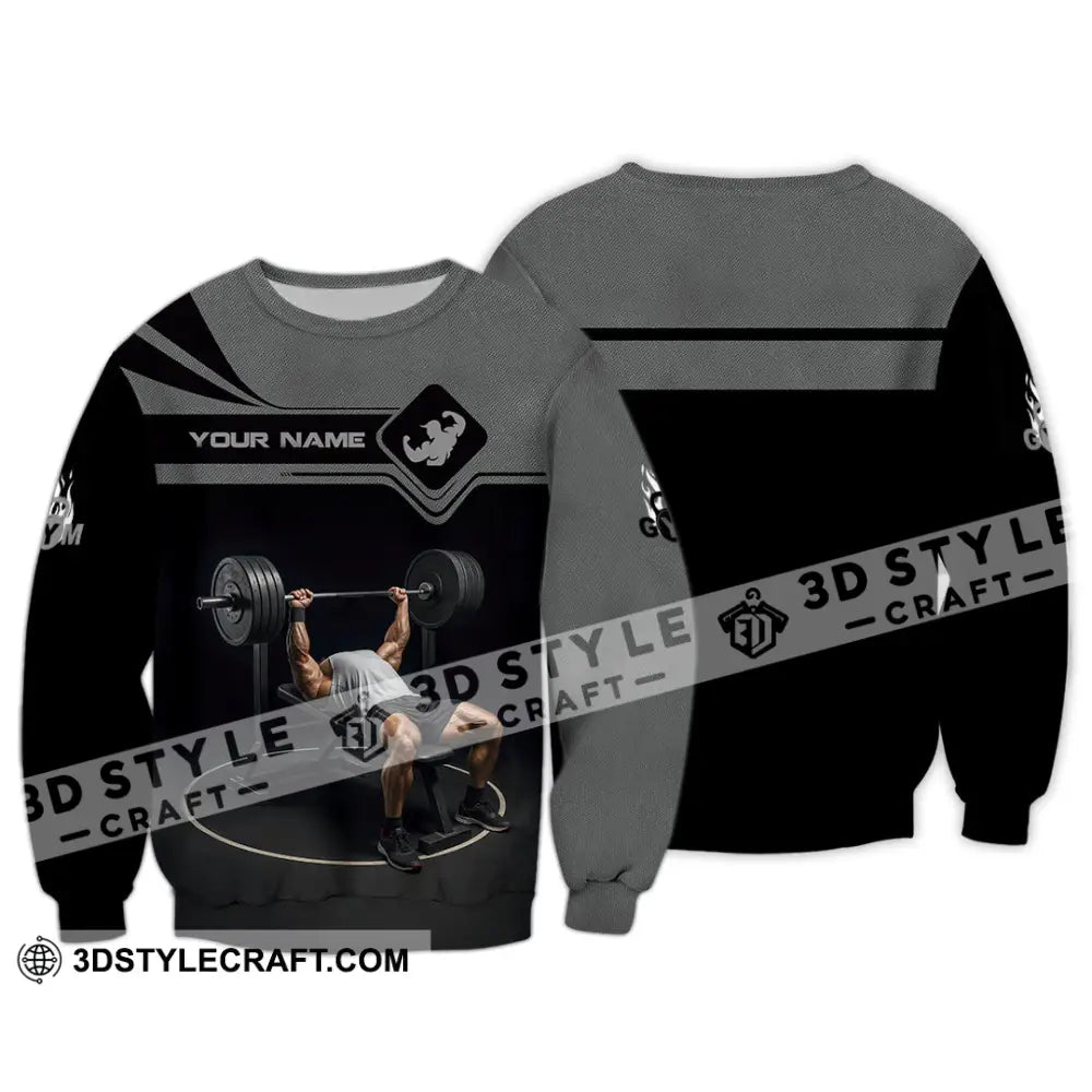 Unisex Shirt - Custom Muscular Man Weightlifting Sports Shirt Long Sleeve / S T-shirt