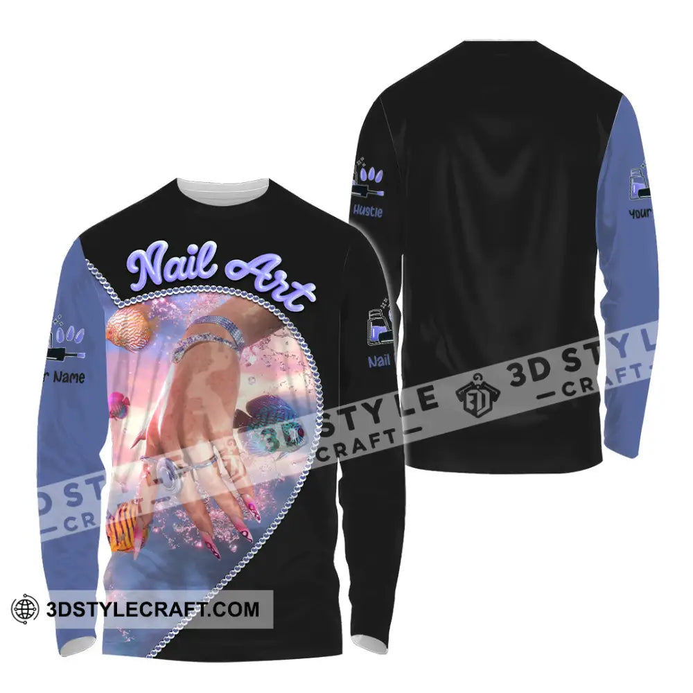 Unisex Shirt Custom Nails Art Shirt Long Sleeve Shirt / S T shirt