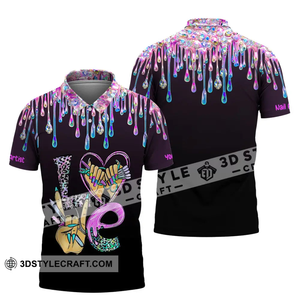 Unisex Shirt Custom Nails Artist Shirt Polo Shirt / S T shirt