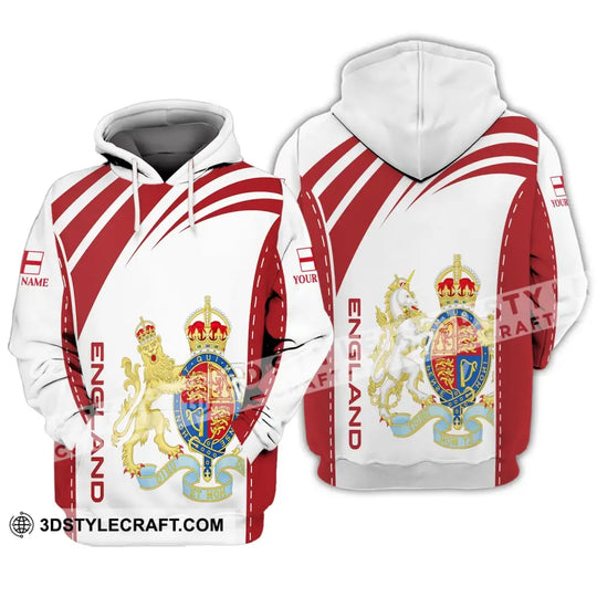 Unisex Shirt - Custom Name 3D Shirt - England Flag Design style option 3