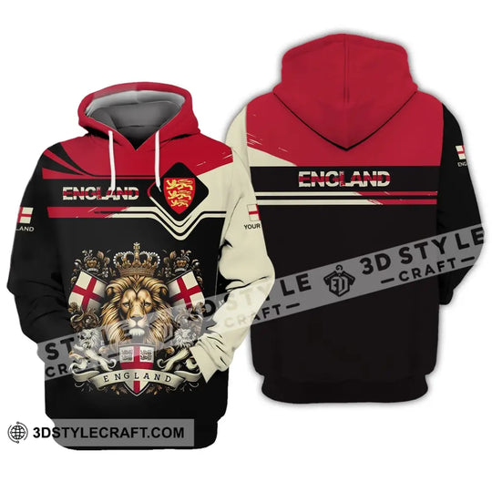 Unisex Shirt - Custom Name 3D Shirt - England Lion Queen Shirt style option 3