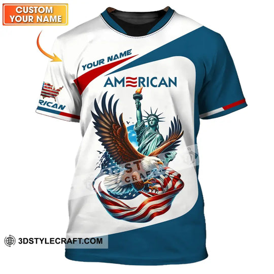 Unisex Shirt - Custom Name 3D Shirt - Icon Of America style option 1