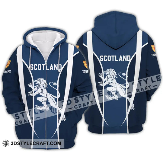 Unisex Shirt - Custom Name 3D Shirt - Lion Of Scotland style option 4
