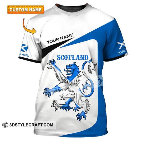 Unisex Shirt - Custom Name 3D Shirt - Scotland Lion Lover style option 1