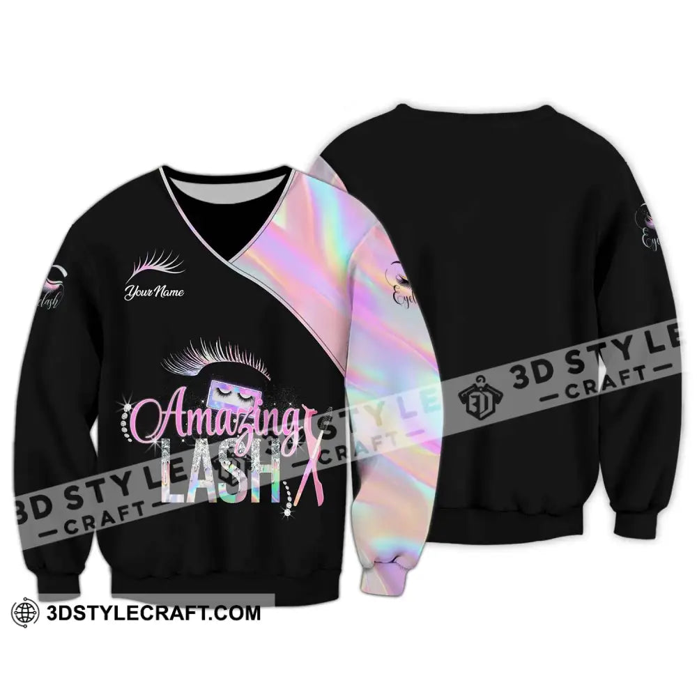 Unisex Shirt - Custom Name Amazing Lash Long Sleeve / S T-Shirt