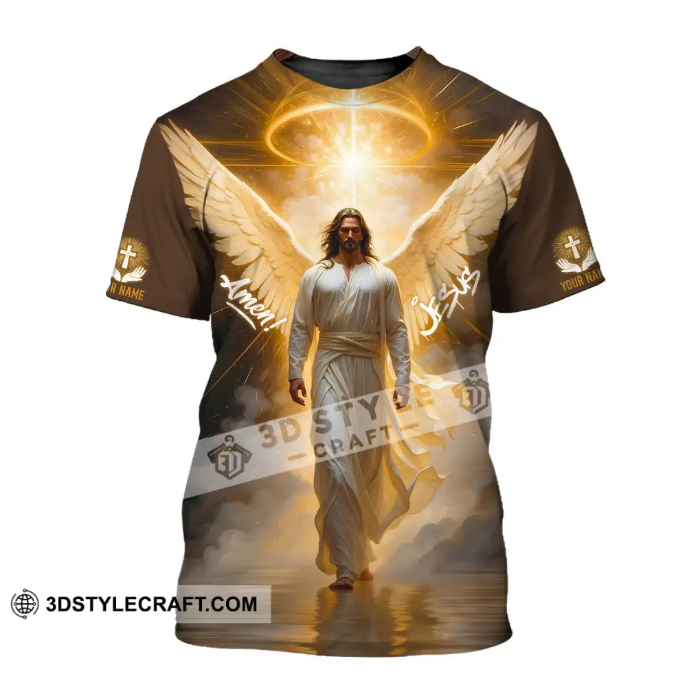 Unisex Shirt - Custom Name Amen Jesus T-Shirt / S T-Shirt